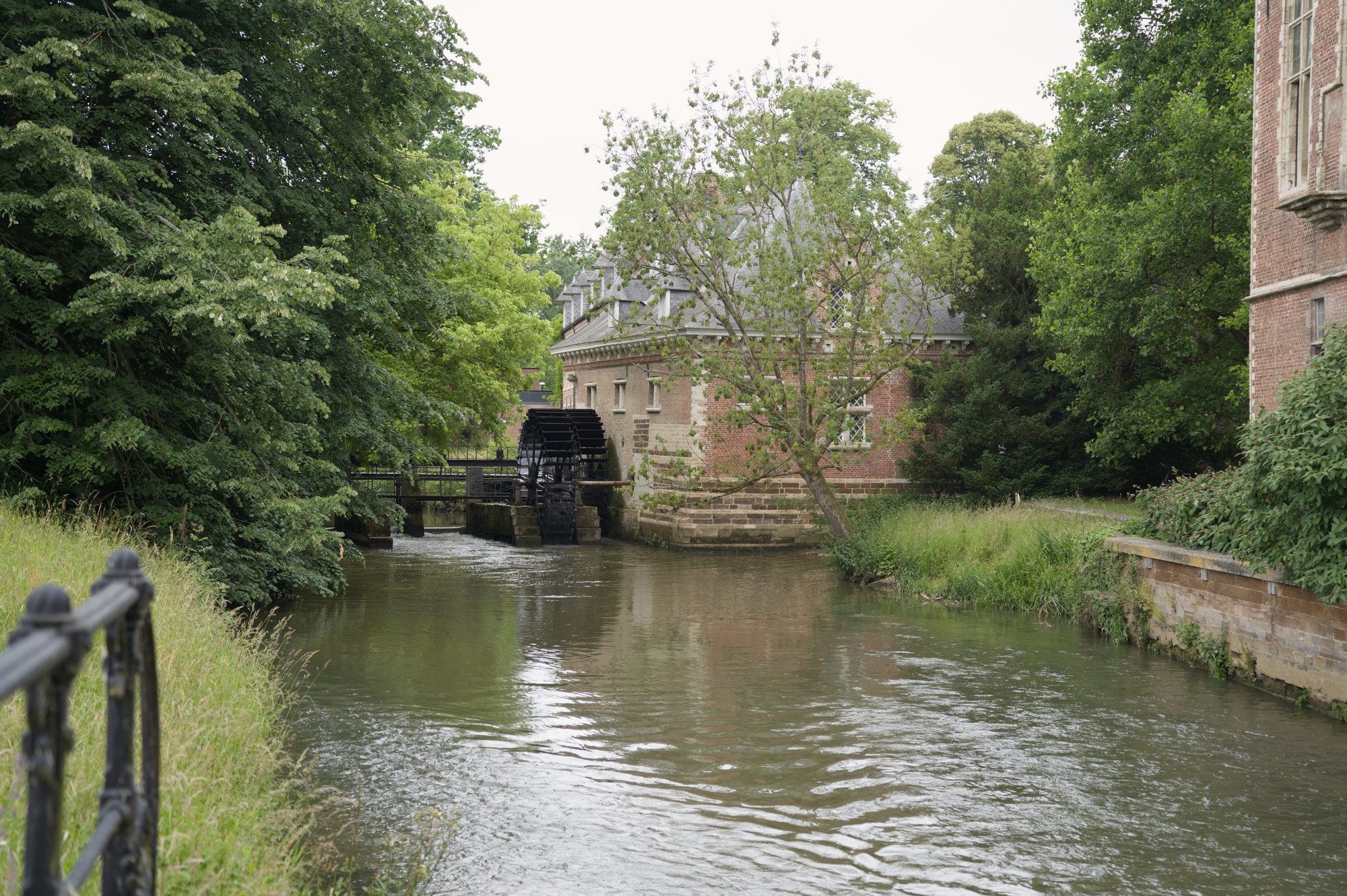 A watermill at the stream in front of the castle.