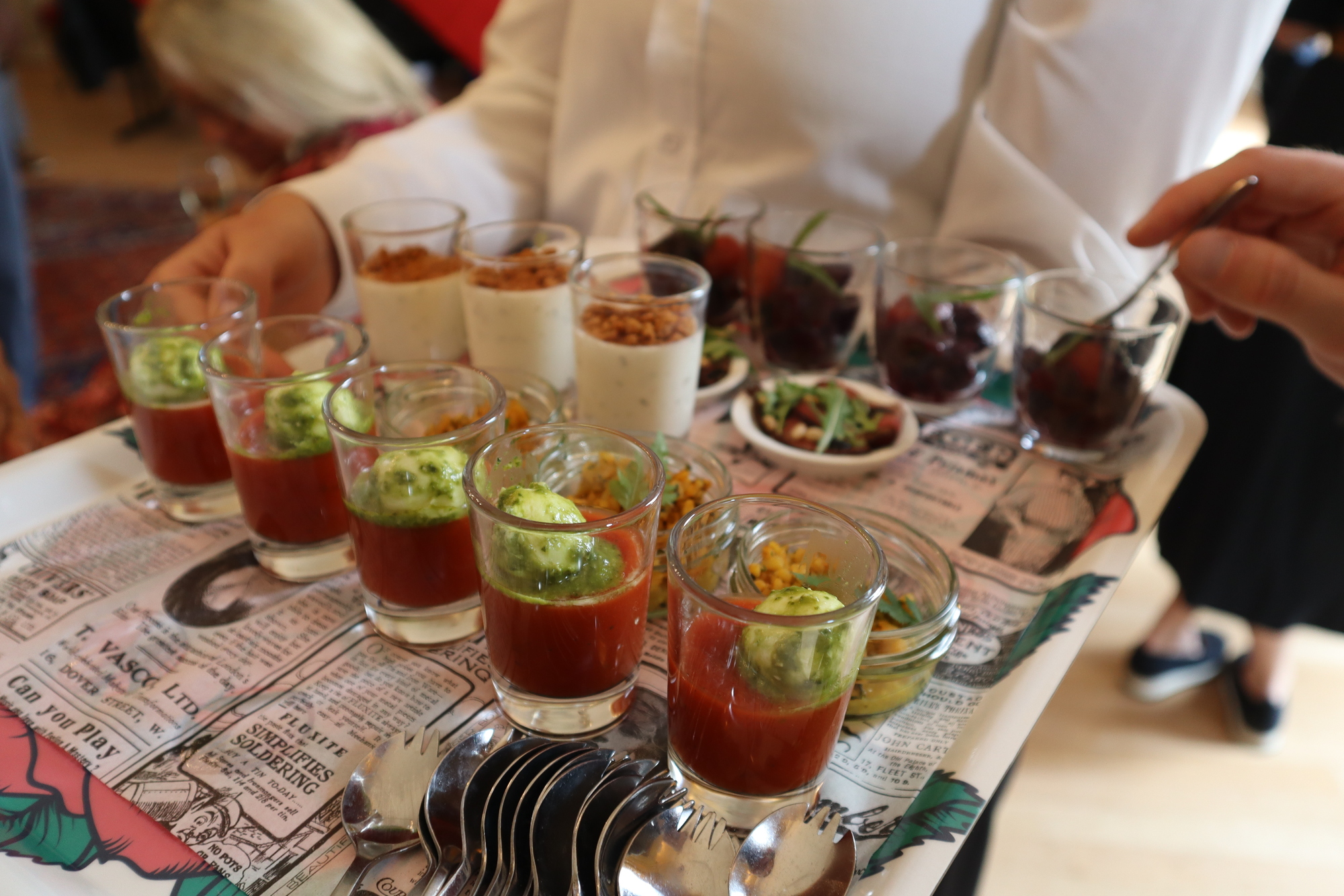 The “cosy” package included various happjes, like beetroot, couscous and tomato soup.