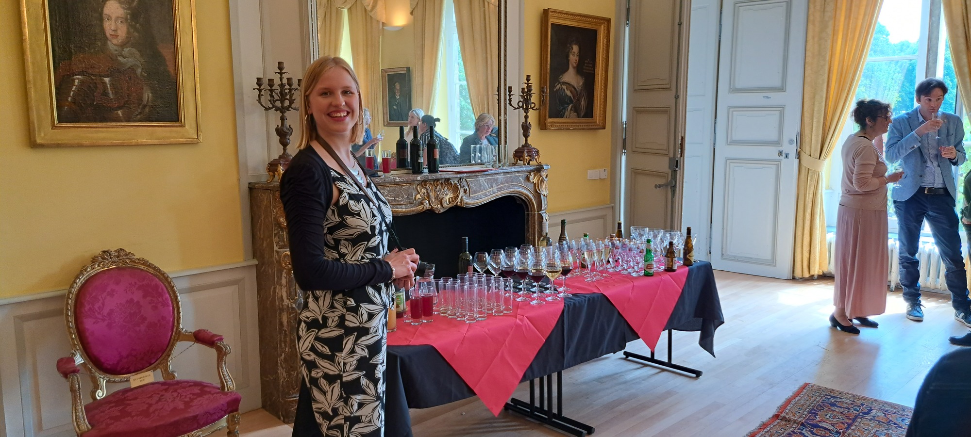 The catering provided a variety of drinks.