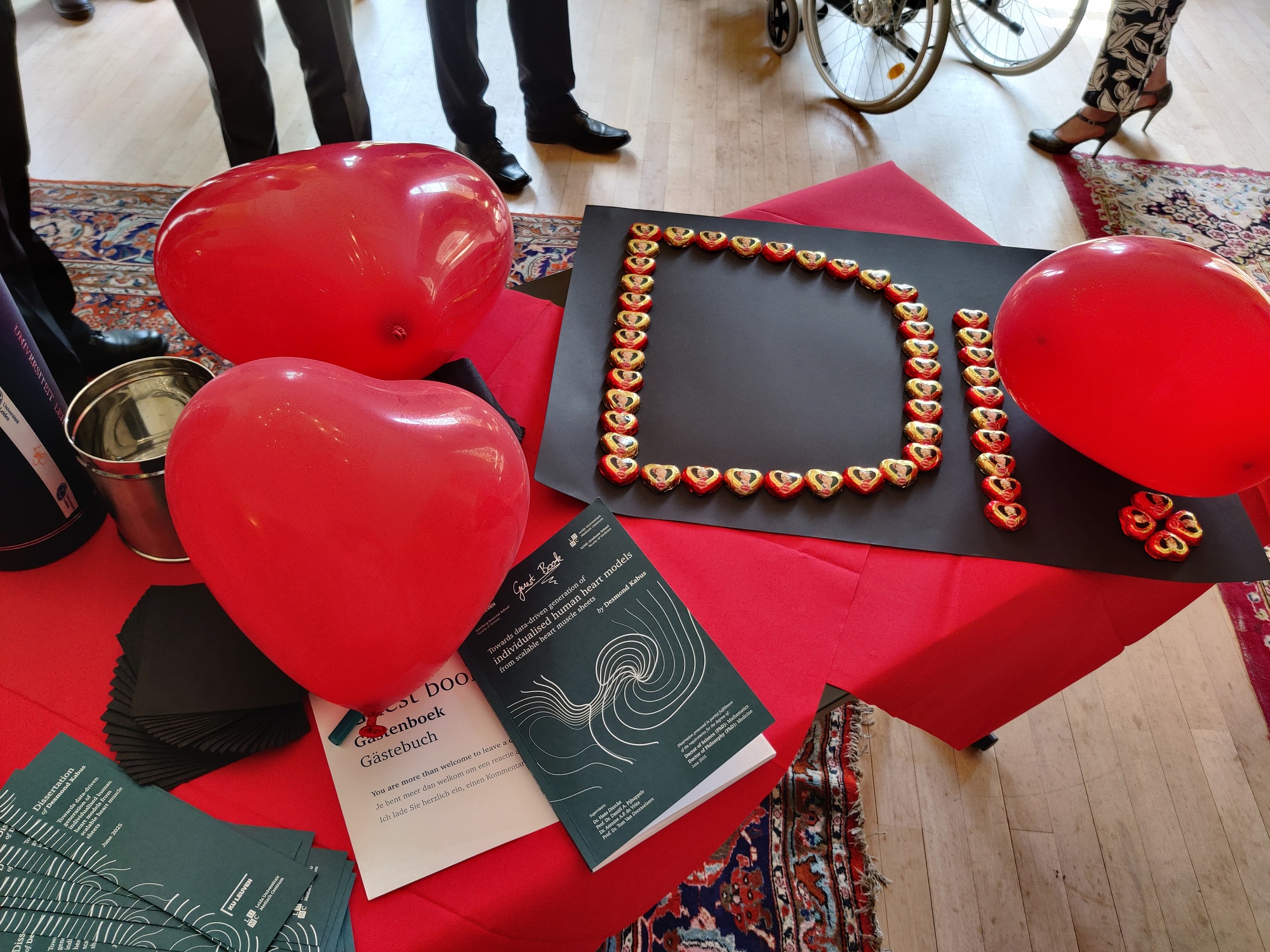 I got 55 marzipan hearts, the number of months since I started my PhD.