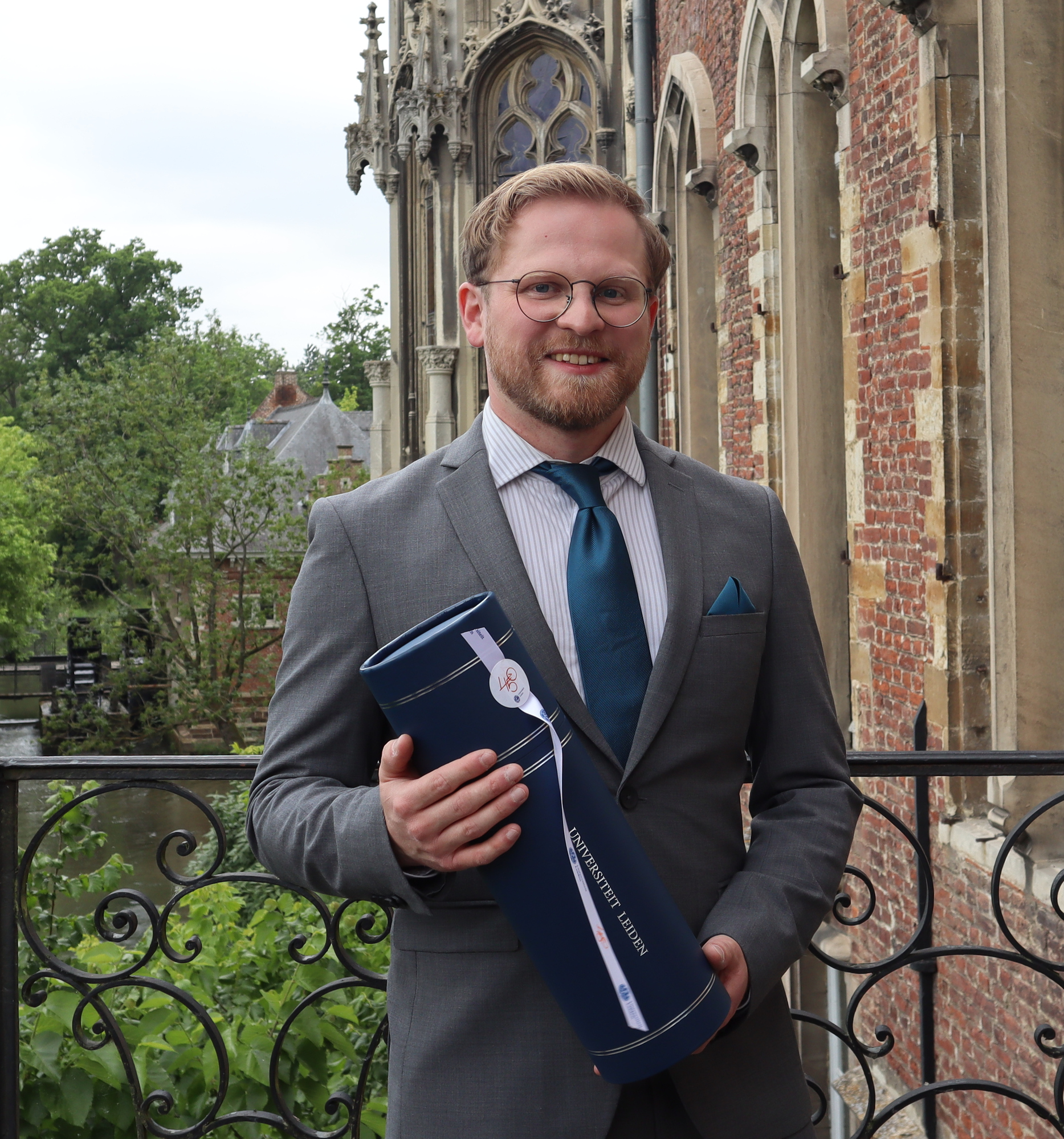 Proud doctor of science.